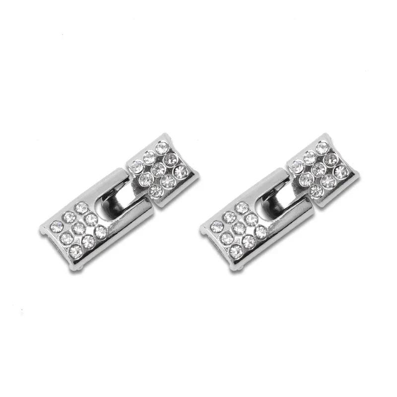 Fashion Elastic No Tie Shoelaces Rhinestone Cross Lock Tieless Shoelace Flat Shoe Laces Suitable for Sneakers and Athletic Shoes