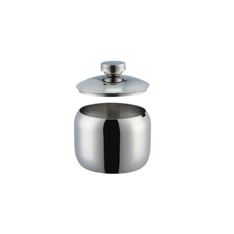 stainless steel seasoning jar Seasoning Jars Korean Style Condiment Pot Spice Container with Lid Salt Organizer Kitchen Tools