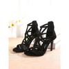 Fashion Black Summer Stiletto Sandals 2025 New Versatile Sexy Peep Toe High Heels Cutout Roman Cold Boots Women Summer