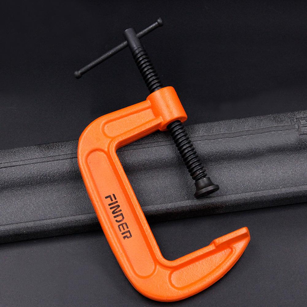 Premium Heavy Thicken G Type Hand Screw Clamp with Carbon Steel Rod(1 Inch)