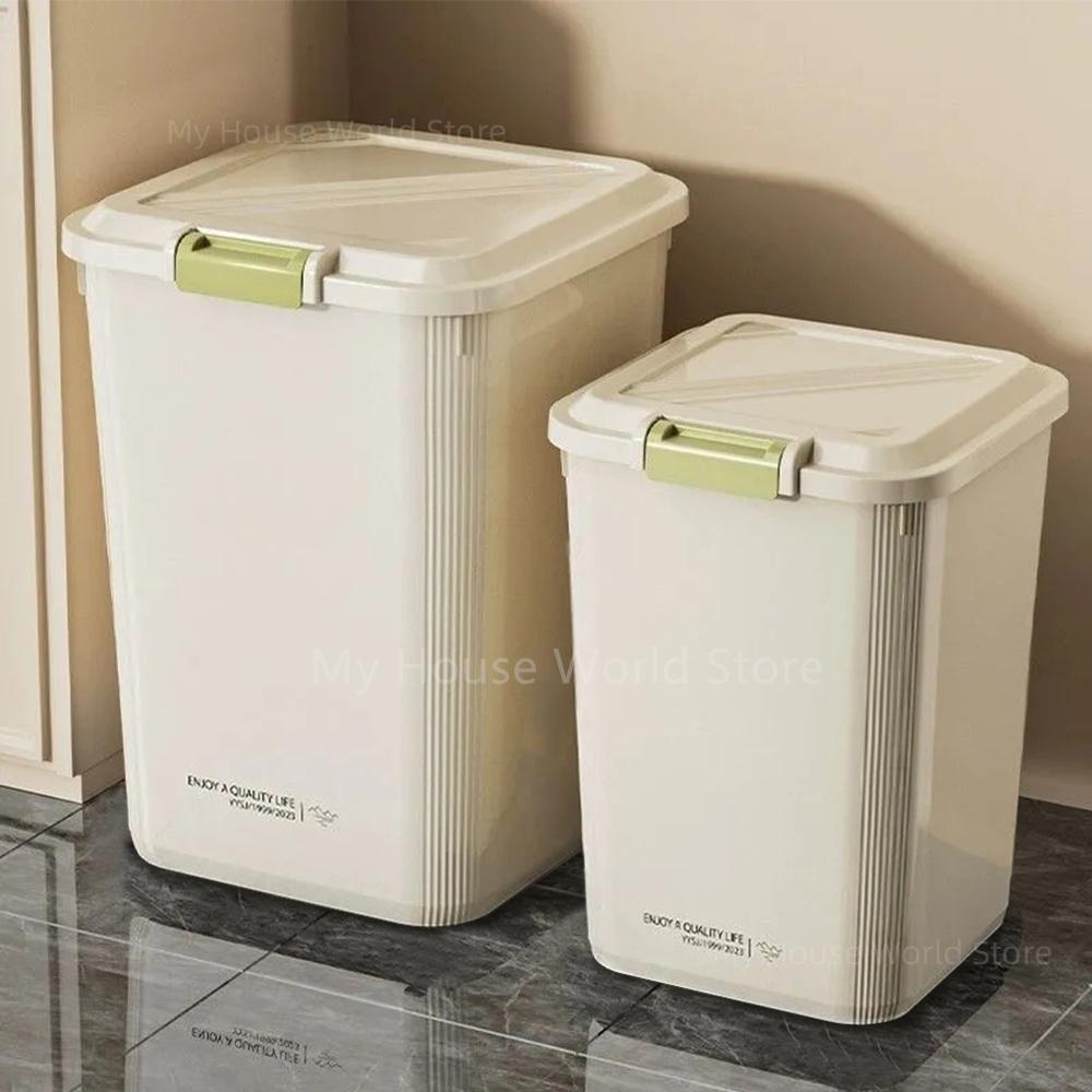 Recipient Orez 10KG Cutie Depozitare Orez Dozator Cereale Sigilat cu Cataramă Rezistent la Insecte Recipient pentru Cereale/Hrană Animale de Companie Organizator Bucătărie