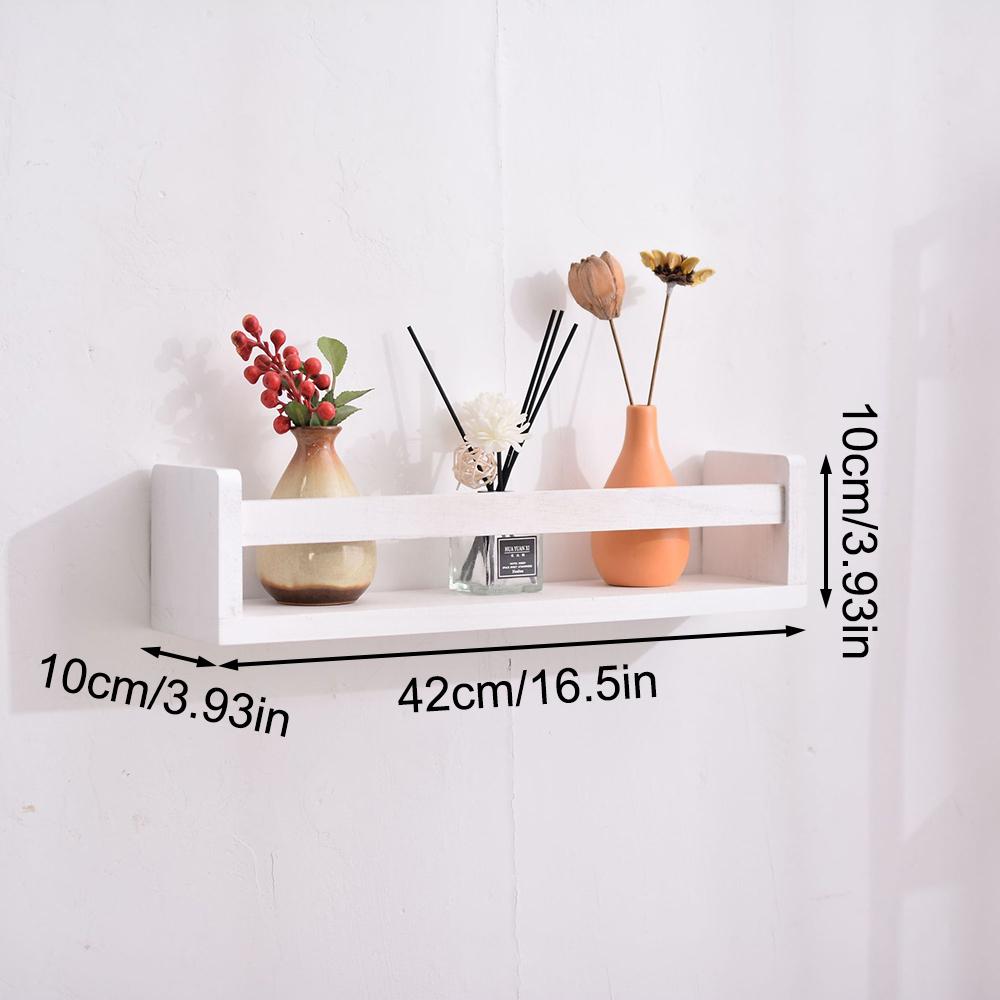 Bookshelves Wall Mounted Toys Storage Shelf Organizer Bookshelves Wooden Seasoning Holder Toy Storage Shelves For Kitchen