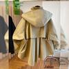 2025 Plus Size Western-Style Batwing Hooded Trench Coat