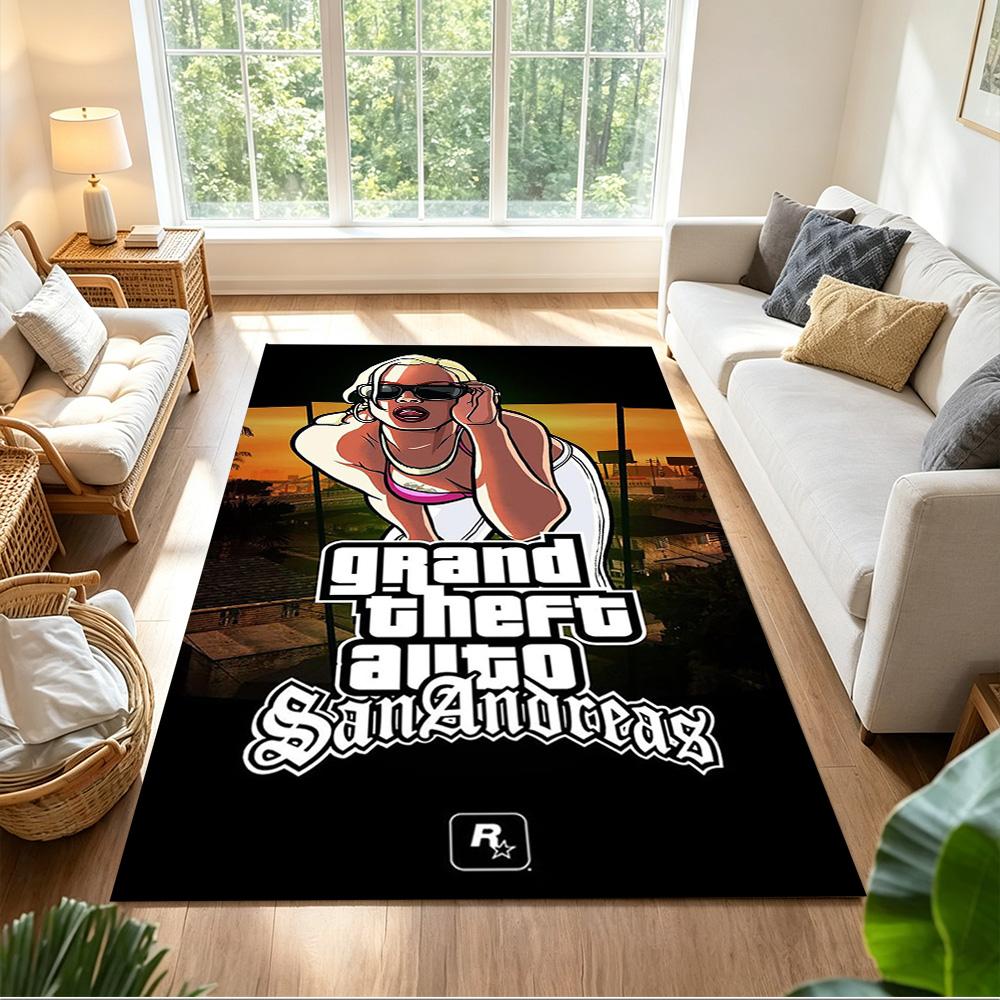 Gta Area Rug Suitable for Foyer Game Room Dormitory Decorate Room Anti-slip Rug Decorate Offices Wedding Party Gift