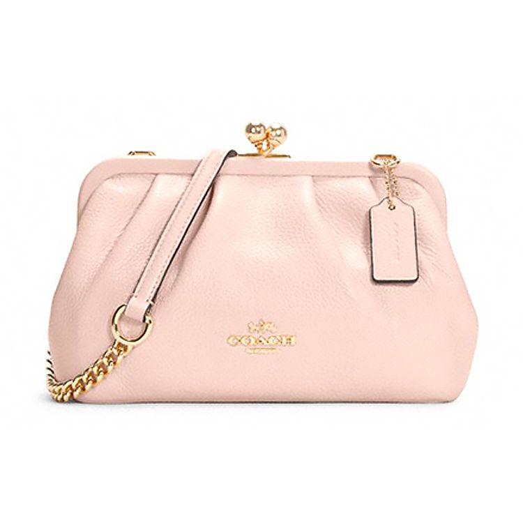 Coach Kisslock 22 Solid Color Leather Chain Bag Cloud Bag Shoulder Crossbody Bag Women bags Cherry-Blossom-Pink C2875-IMPPK