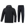 Farbverlauf Reflektierendes Logo Kapuzenjacke & Buchstabenprint Gewebte Hose Set Herren Schwarz 22600401-001+22500706-001
