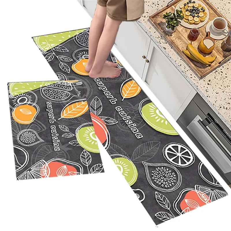

Nordic Style Kitchen Carpet Set Waterproof 14 Colors Home Doormat Entrance Door Rugs Living Room Kitchen Mats for Floor Washable 40cmx60cm