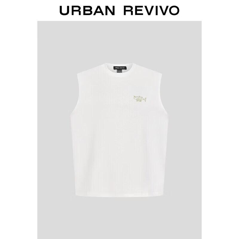 UR2026 Men s Embroidered Round Neck Casual Vest XS