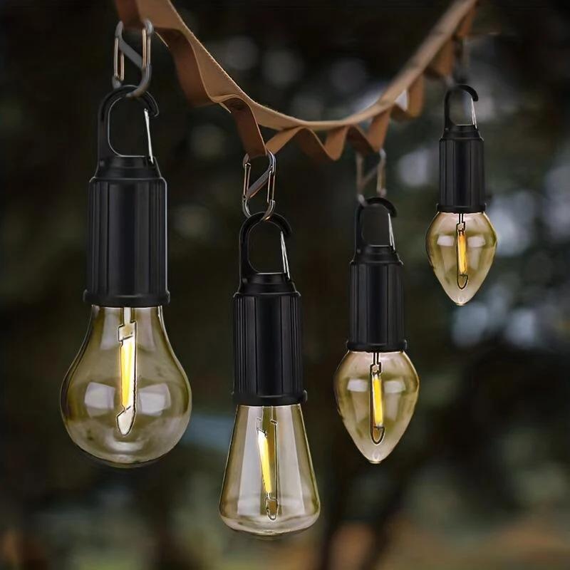 Outdoor USB Rechargeable LED Lamp Bulbs High Brightness Emergency Light Hook Up Camping Fishing Portable Lantern Night Lights