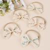 European American Style Pink Red Lace Hair Bow Headbands Fashionable Flower Bowknot Hairbands for Baby Girls Made of Polyester