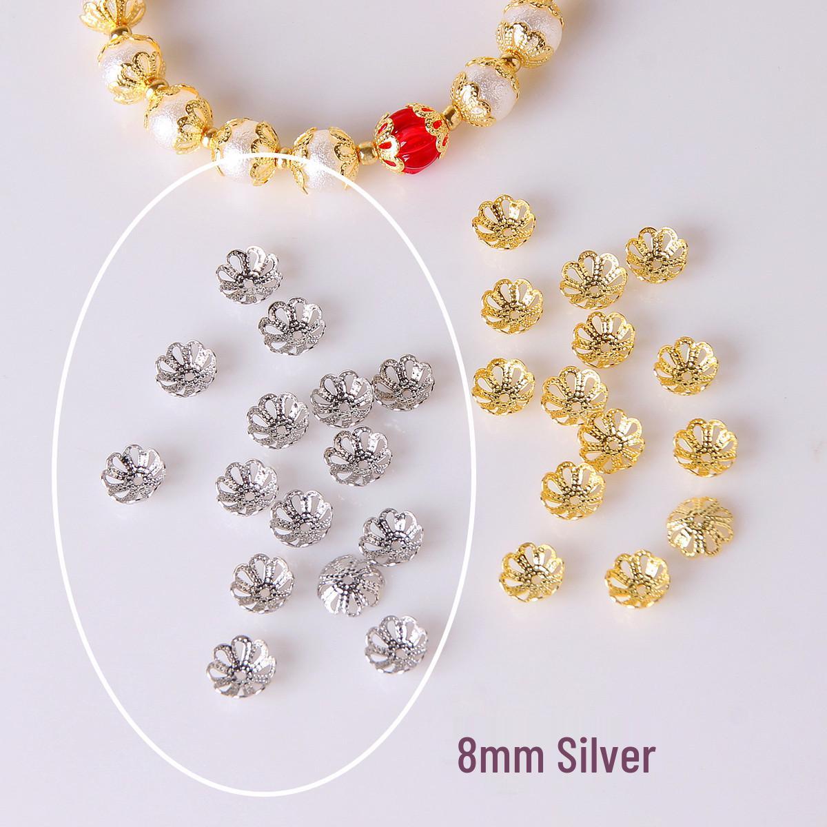 

Позолочений 18K тримач для намистин у формі квітки, спейсер для виготовлення ювелірних виробів своїми руками