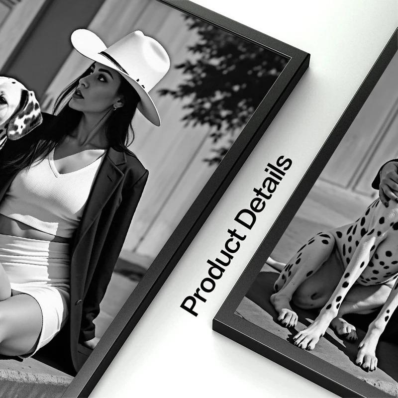 Modern Luxury Fashion Black White Art Heels Champagne Feminist Retro Poster Canvas Paintings Wall Art Pictures Home Decor