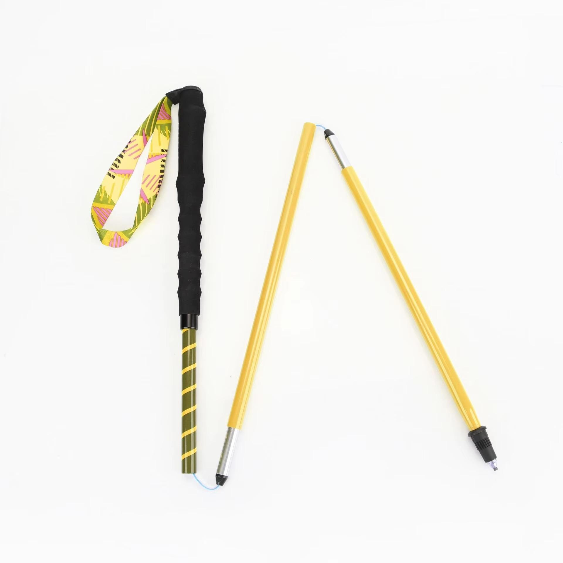 7075 ultra Light Aluminum Alloy Foldable Hiking Stick Outdoor Anti slip Labor-saving Walking Poles