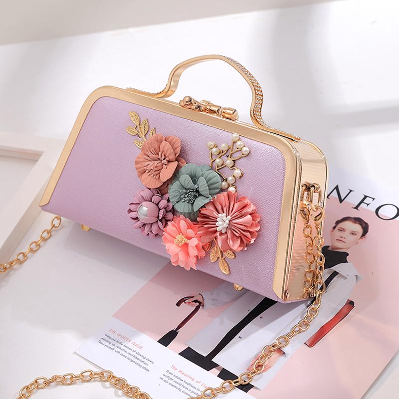 2024 Premium Floral Small Square Handbag - Versatile Evening Shoulder Crossbody Bag for Ladies.