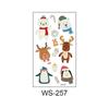 10pcs/set New Christmas Luminous Tattoo Stickers Children Luminous Toy Snowman Penguin Face Simulation Cartoon Stickers