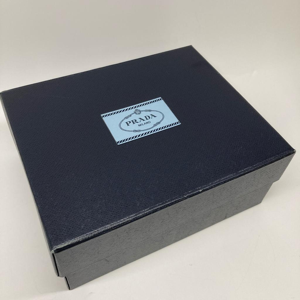 PRADA UJM492 Triangle Logo Navy Crew Neck T-Shirt tops M blackUsed