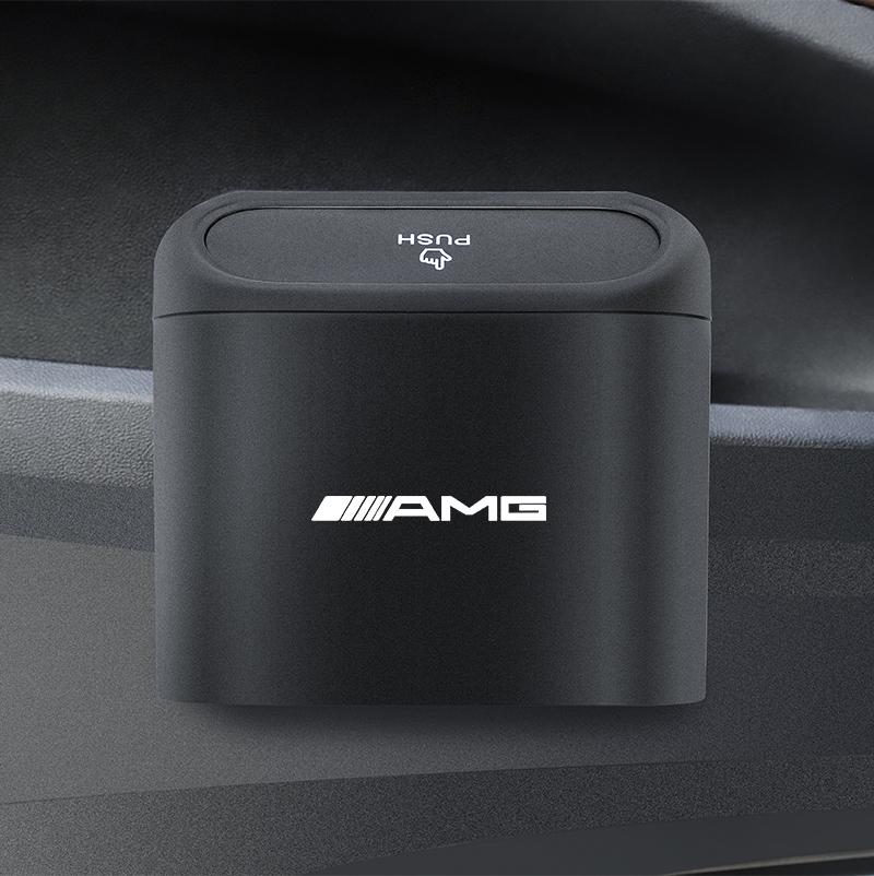 Car Hanging Storage Box ABS Pressing Type Trash Keychain For Mercedes Benz AMG A B C E G CLA W211 W203 W204 C260 E300L A200L