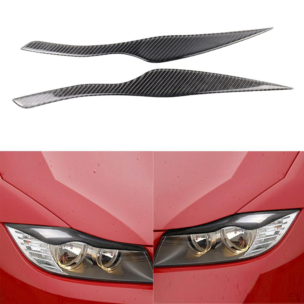 Car Headlight Eyelids Eyebrow Stickers Cover for E90