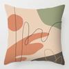 Simple Patterns Of Line Portraits Throw Pillow Cover With Short Plush Print For Living Room Sofa Decoration Cushion Cover