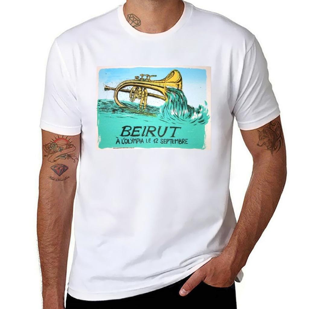Beirut band poster TShirt Simple Line Art Print Tee