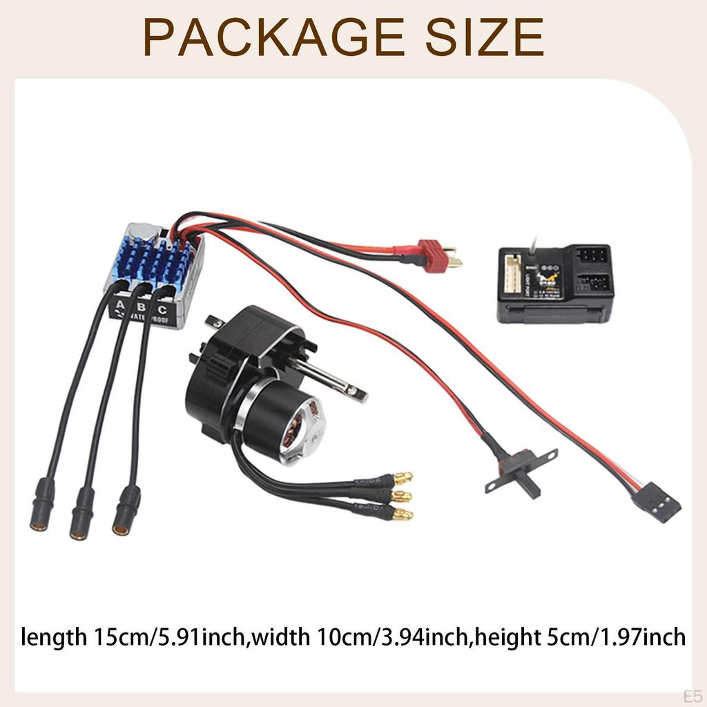 Brushless Gearbox ESC Combo for 1/12 RC Car Vehicle High Performance Receiver Included MN82
