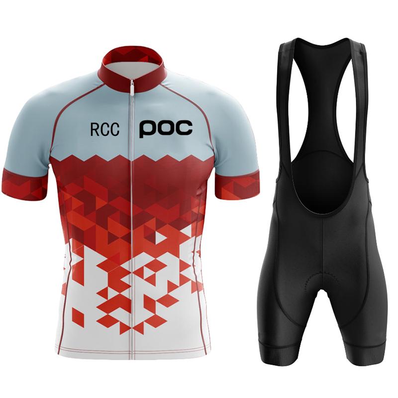 Rcc Poc Men's Cycling Jersey Set Summer Cycling Clothing Mtb Bike Clothing Uniform Maillot Ropa Ciclismo Cycling Suit 2024