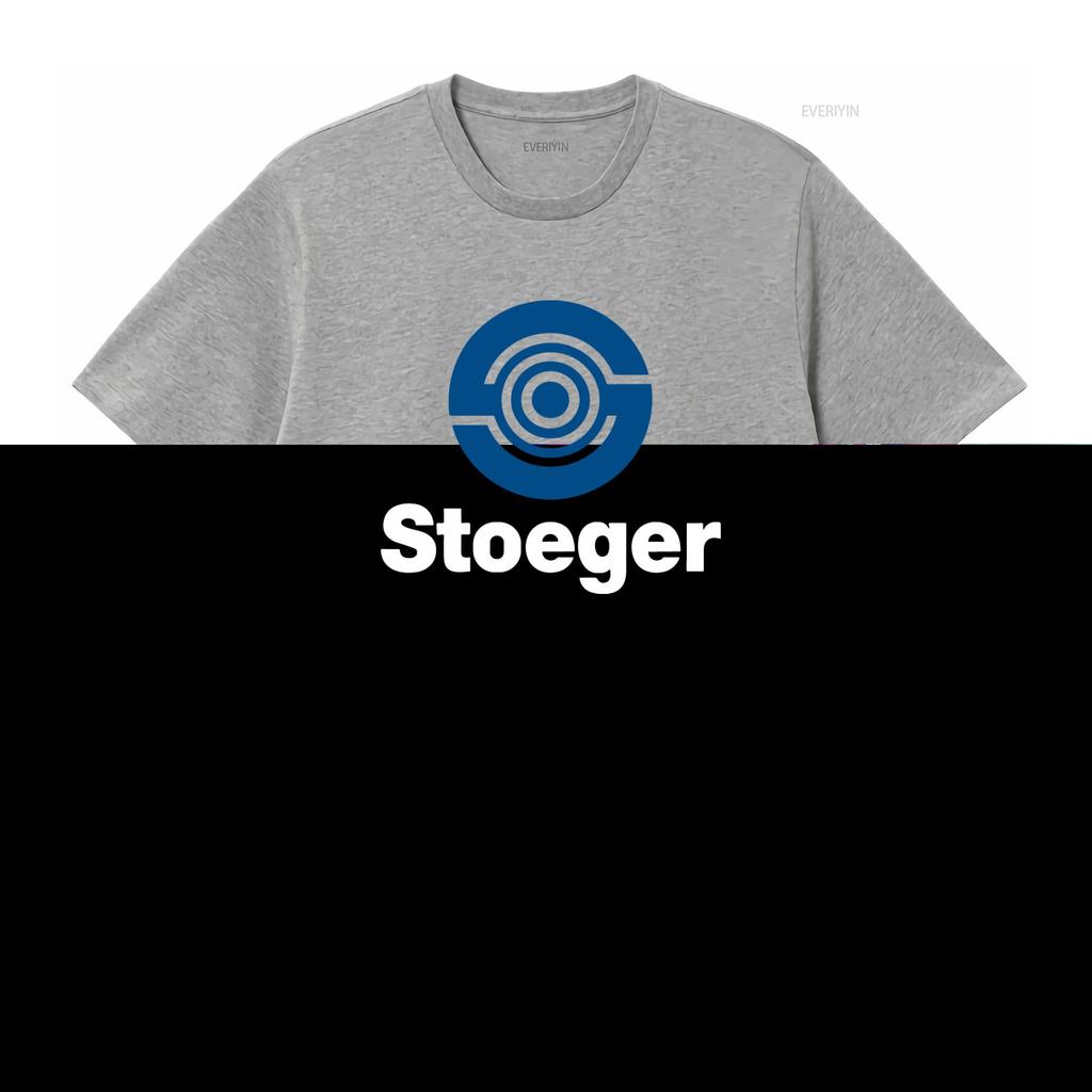 Stoeger Firearms Logo Mens Grey T Shirt Available in Sizes S to 5XL vintage Washed Versatile Soft graphic Unisex Breathable