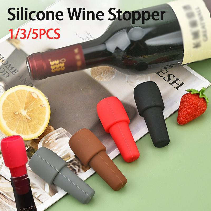 Silicone Wine Stopper Stoppers for Bottles Reusable Champagne Cap Wine Vacuum Stopper Champagne Stopper
