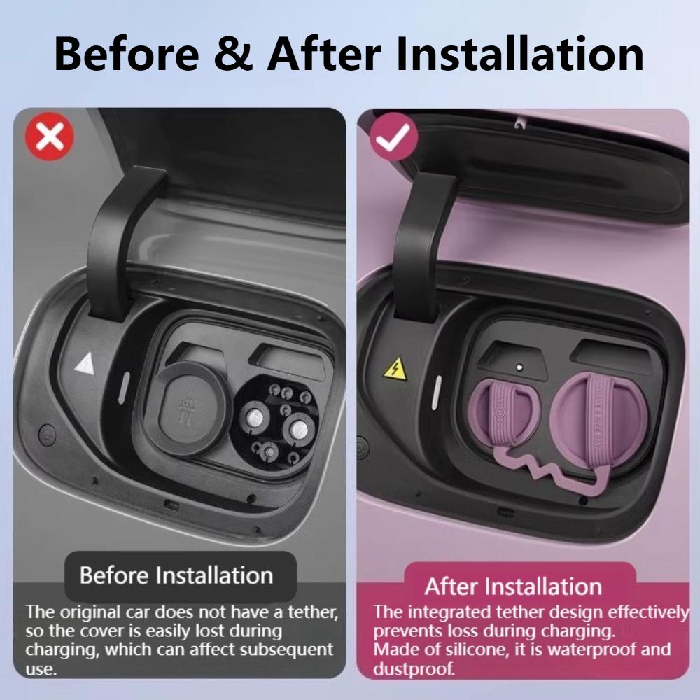 For Xiaomi YU7 Charging Port Waterproof Cover Silicone Integrated Dustproof Protector Car Accessories