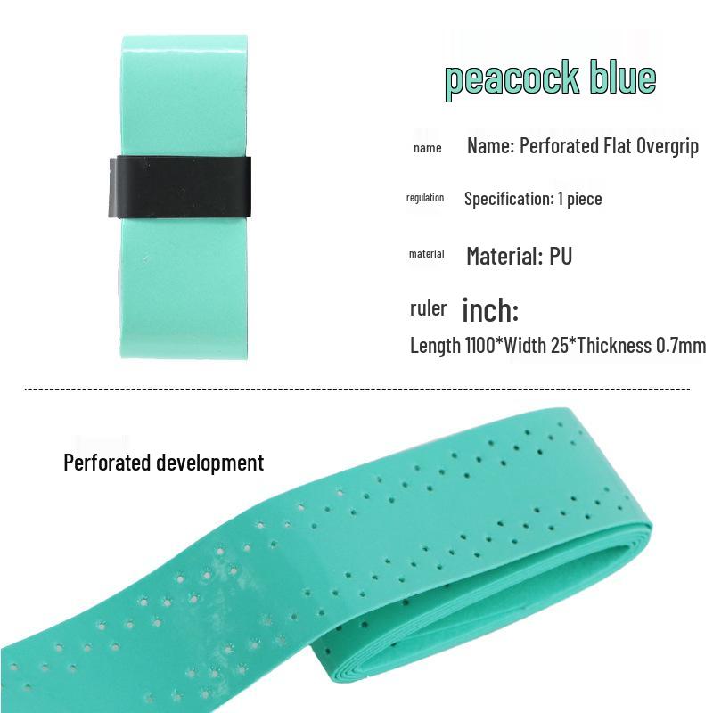 Perforated PU Overgrip: Non-slip Sweatband for Badminton & Tennis Rackets
