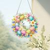 Acrylic Special Shape Easter Egg Wreath 5D DIY Diamond Painting Dots Pendant Diamond Painting Ornaments for Garden Window Decor