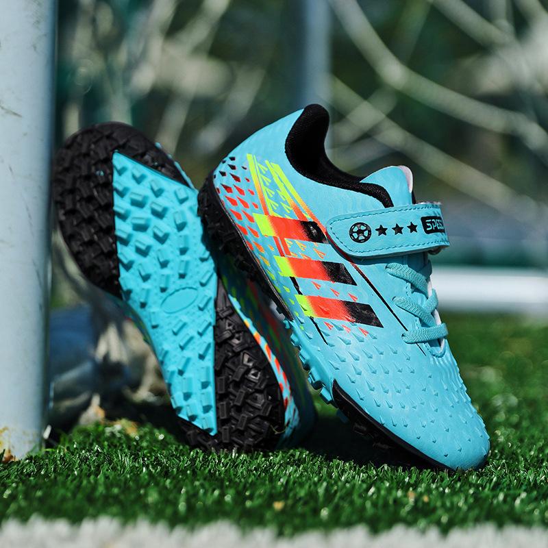 

Кроссовки для тренировок Футбольные осколки для мальчиков и девочек Начальная школа Футбольные бутсы Детские кроссовки на липучках 38