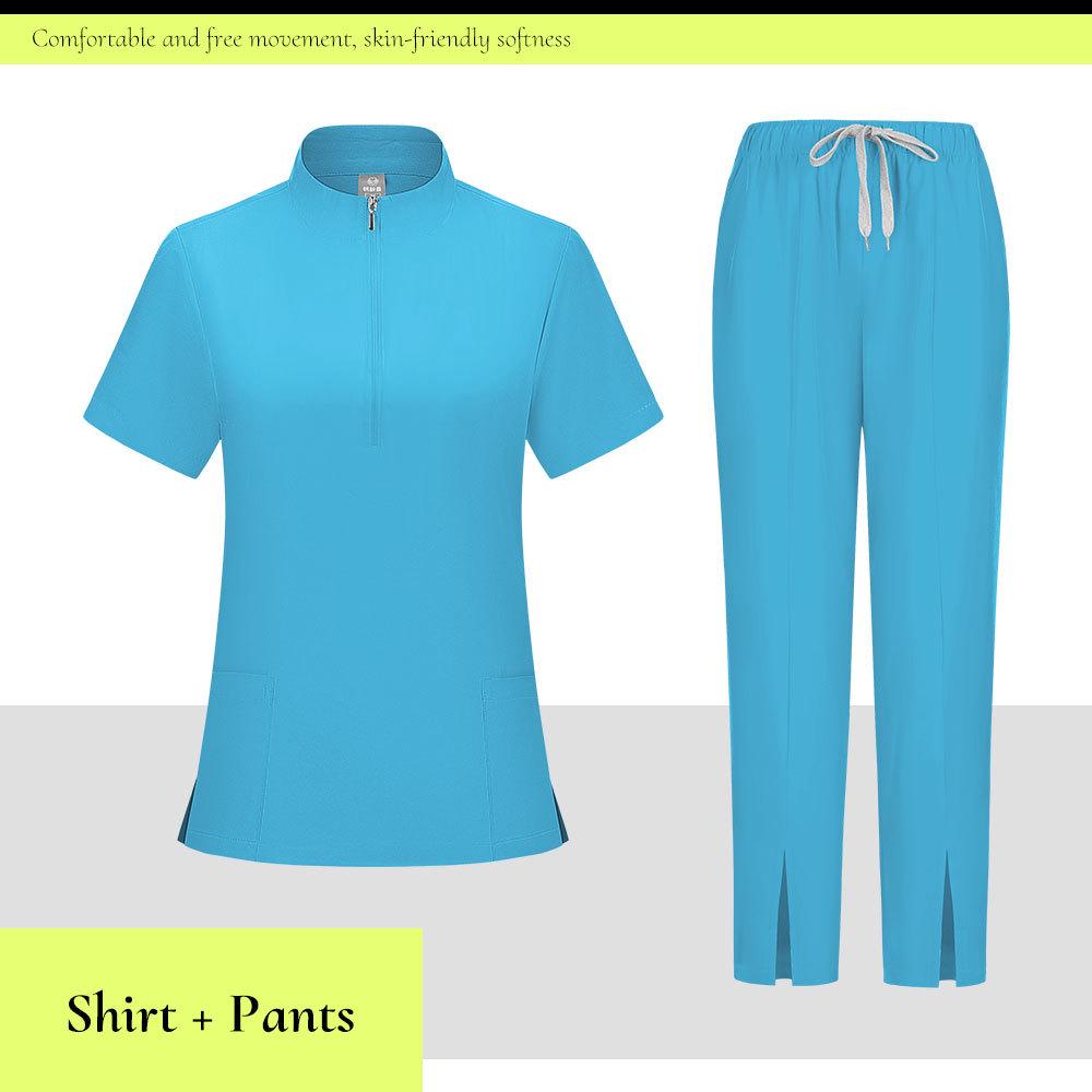 Unisex Medical Scrub Suit: Sweat-Absorbent, Breathable Surgical Gown for Nurses and Dental Hospital Staff.