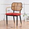 Nordic Light Luxury Wrought Iron Rattan Dining Chair - European Style for Home, Hotel, Cafe, or Leisure.