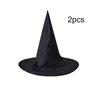 Halloween Wizard Hat Party Children Adult Black Pointed Oxford Cloth Magician Hat Witch Hat Masquerade Ball Party Dressing
