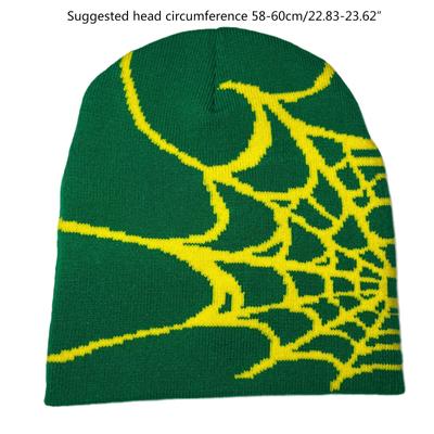 Spider Web lue Y2k Beanie strikket Beanie Hat Spider Web Beanie Y2K lue Skullies Beanie Baggy Slouchy Beanie Cap Skull cap