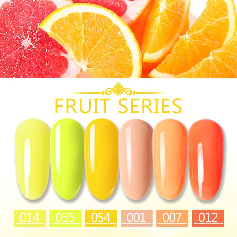 

Набор из 6 Польских УФ гелиевых лаков разных цветов для маникюра ногтей