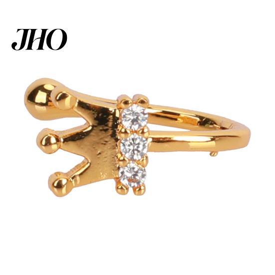 Letter Nose Ring Piercing Clip Eye-catching U Shape Copper Cubic Zirconia Multi-style Shiny Ear Cuffs Stud for Daily Wear Women