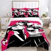 JOJO Anime Print Three Piece Bedding Set Fashion Article Boys Or Adults For Beds Quilt Covers Pillowcases Bedding Set Gift026