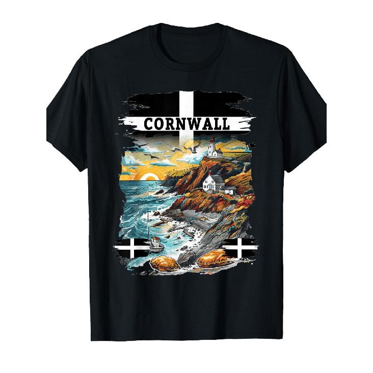 Cornwall St Pirans Flag Outfit Ideas For Kids & Cornish Flag T-Shirt S чёрный