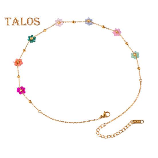 Dame Halskjede Armbånd Fargerikt Blomsteranheng Justerbar Lengde Søt Stil Ball Bryllupsfest Hals- og Håndleddsmykker Bursdag Jubileumsgave