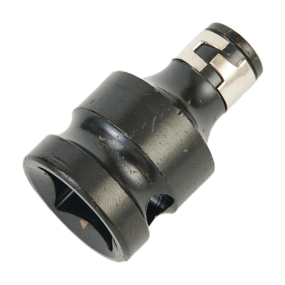 Kit Drill Bit Chuck Adapters 2Pcs Set 1/2 Square Drive To 1/4 Hex Shank