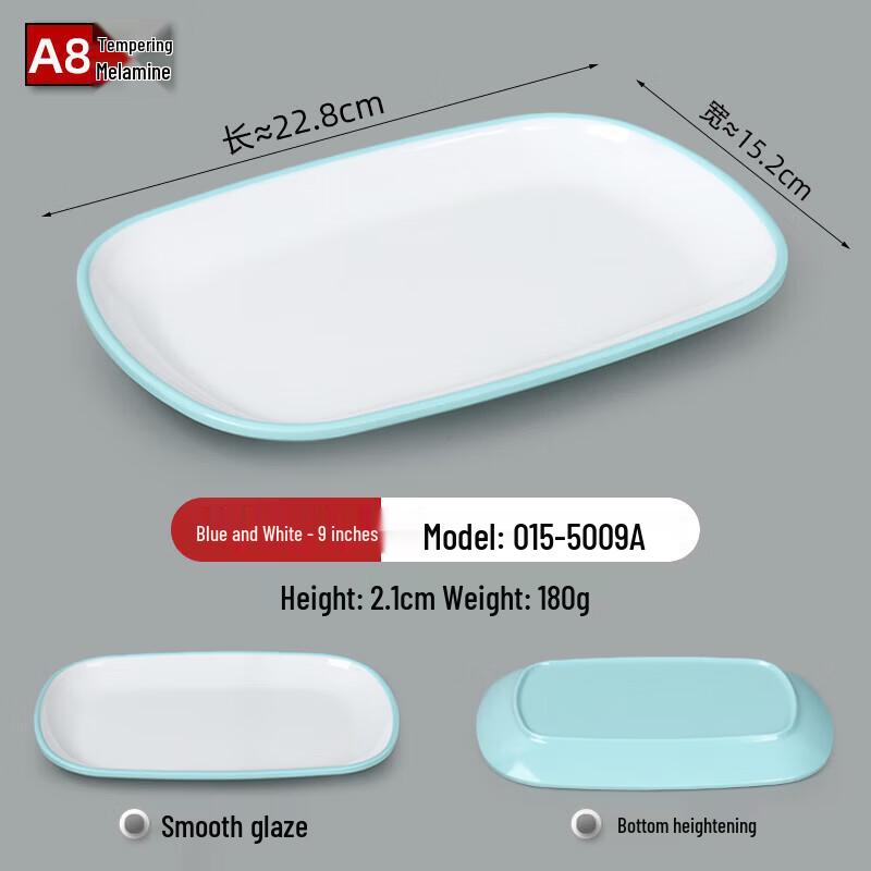 Melamine Rectangular Snack & Appetizer Plate