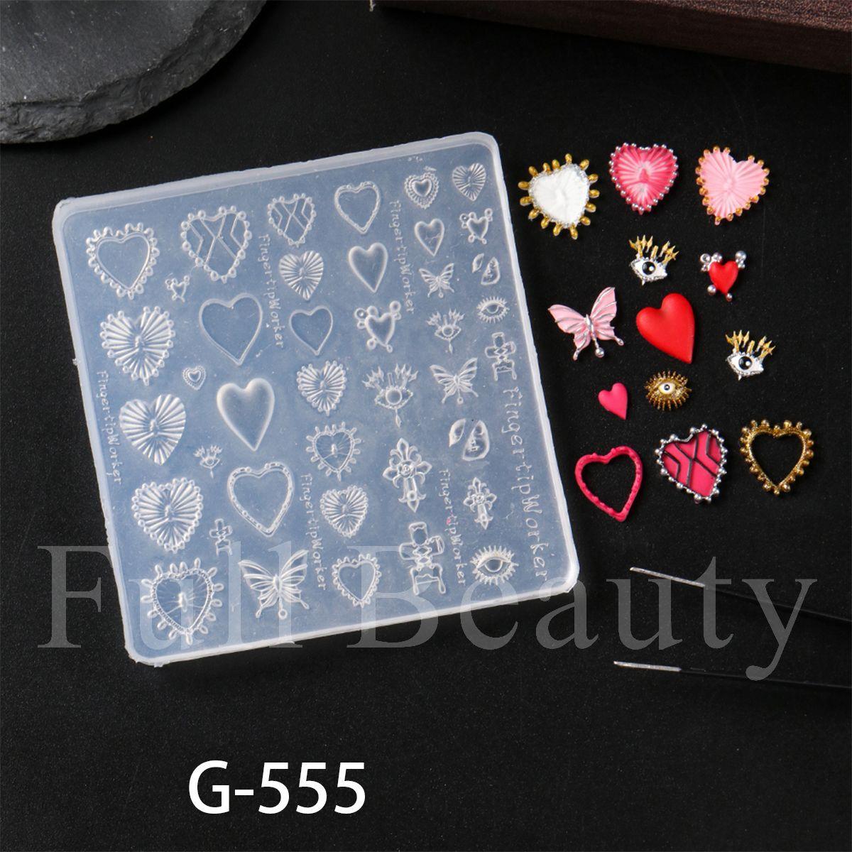 New nail art silicone mold three-dimensional baroque love silicone mold