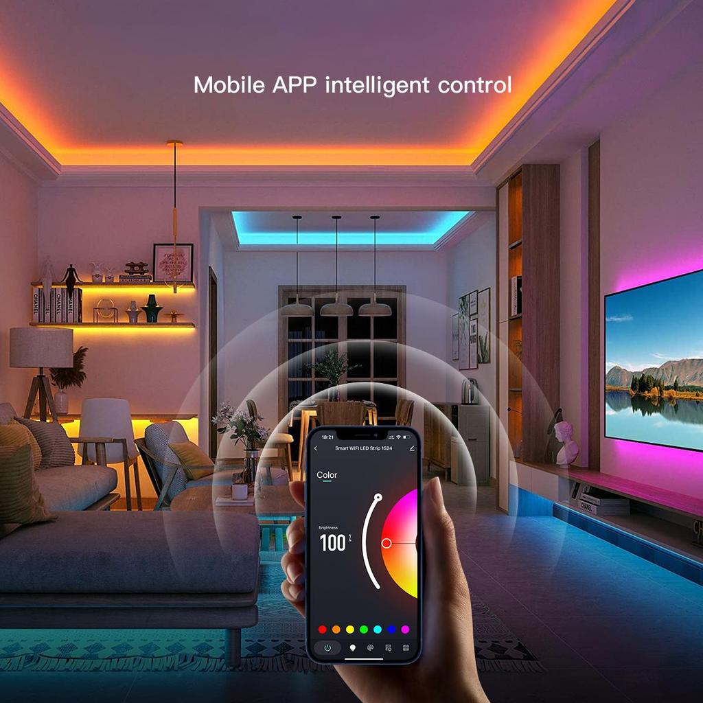 Benzi LED RGB COB WiFi Smart Tuya USB 5V 576LEDs/M Telecomandă Dimmabil Bandă LED Ribbon Iluminare de Fundal TV Decor Cameră Bucătărie