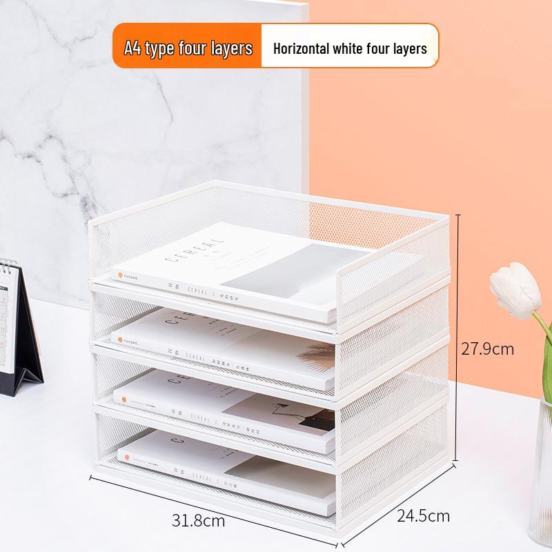 A3A4 Metal File Holder & Multi-layer Office Storage Rack