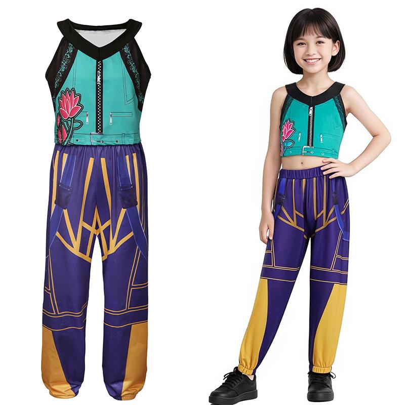Conjunto de Fantasia Cosplay Caçador de Bruxas para Crianças de Halloween Rumi Zoe Mira Grupo Caçador de Demônios Fantasia de Grupo Estilo Europeu Americano Brinquedo Presente