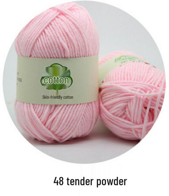 Combed 5-Ply Milk Cotton Yarn for DIY Knitting & Crochet - Medium-Thick Scarf & Blanket Material Pack