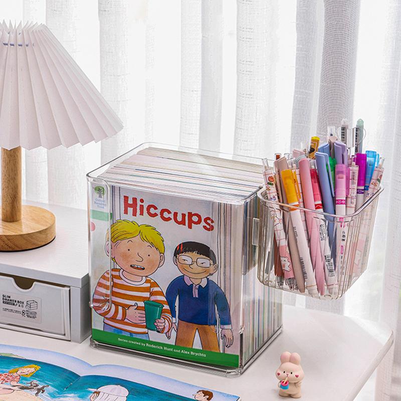 Transparent Children's Bookshelf, Picture Book Storage Box, Desktop Book, Desk Organizing Tool, Vertical Storage Rack