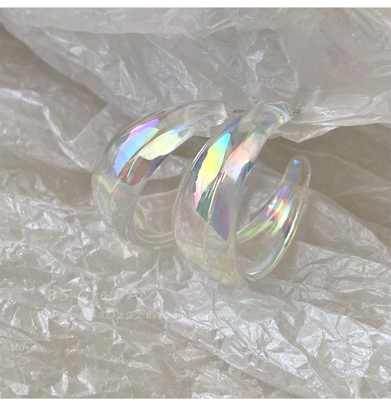 Small Niche Luxury Colorful Earrings, Women'S High-End Earrings, Personalized Cool Style Accessories